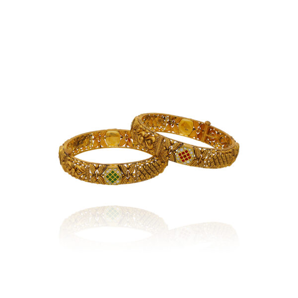 Majestic Gleam Gold Bangles