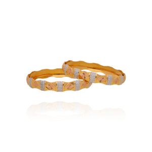 Elegance in Orbit Gold Bangles
