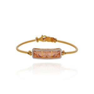 Halo Line Gold Tennis Bracelet for Women