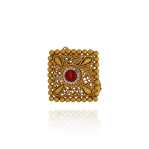 The Ruby Throne Gold Cocktail Ring
