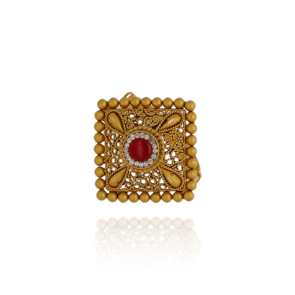 The Ruby Throne Gold Cocktail Ring