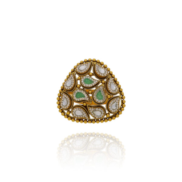 The Trinity Edge Gold Cocktail Ring