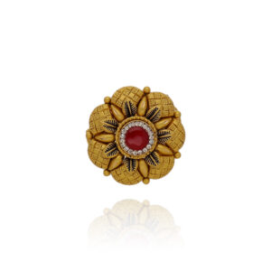 The Opulent Petal Gold Cocktail Ring