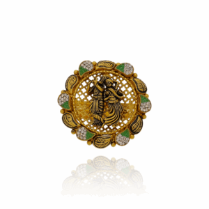 The Sculpted Sparkle Gold Cocktail Ring