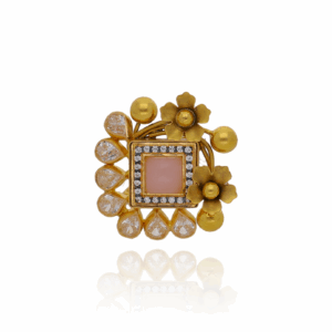 Evening Sparkle Gold Cocktail Ring