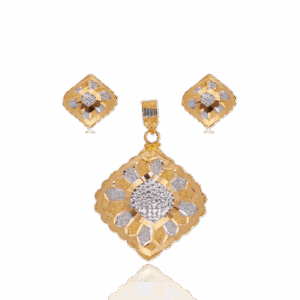 Regal Shine Gold Pendant Set for Women