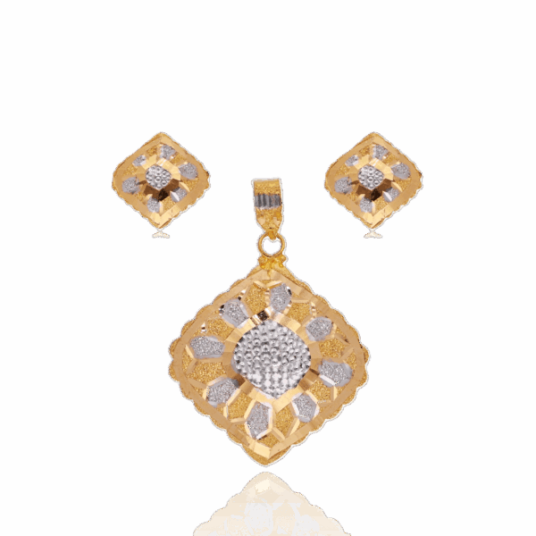 Regal Shine Gold Pendant Set for Women