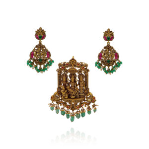 Temple Heirlooms Gold Pendant Set for Women