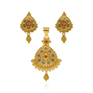 Aurora Botanica Gold Pendant Set for Women