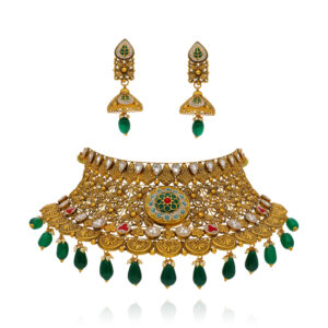 Necklines of Nostalgia Gold Choker Set