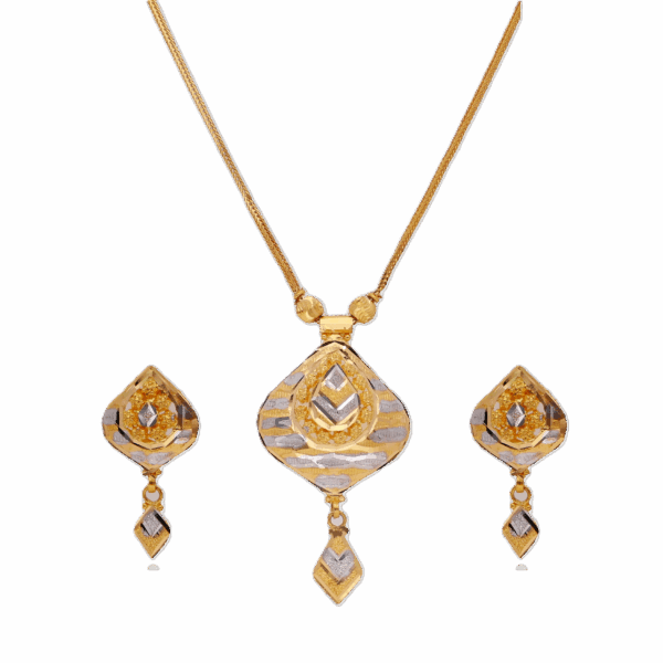 Luxe Rhodium Gold Chain Set for Women