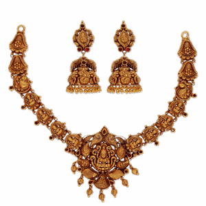 Temple Elegance Gold Necklace Set