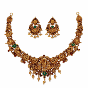 Divine Temple Gold Necklace Set
