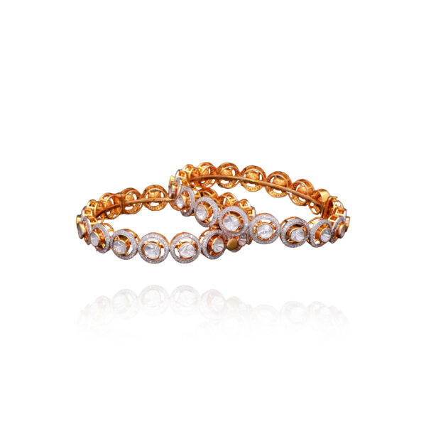 Polki Ruby Royale Bangles - Image 2