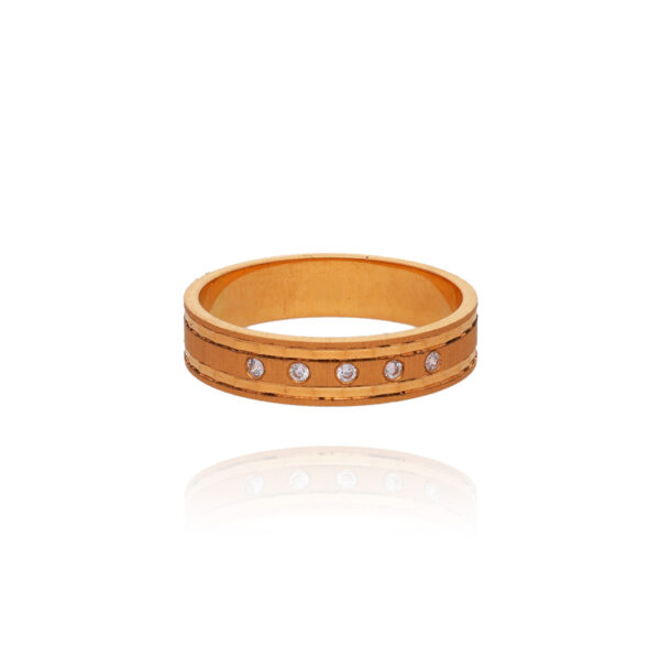 Crown Circle Gold Ring for Men
