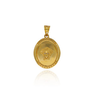 Sculpted Elegance Gold Pendant for Women